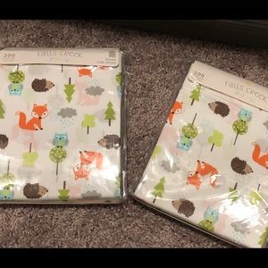 Falls Creek woodland crib sheets. Brand new